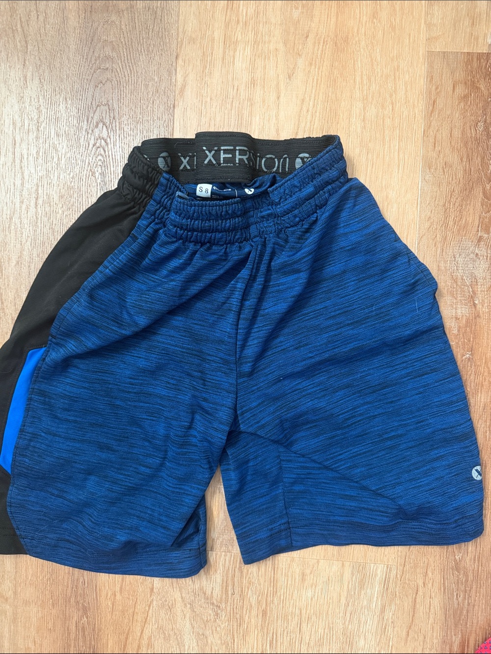 Xersion Boy’s Blue and Black Athletic Shorts with Elastic Waist Size S 8